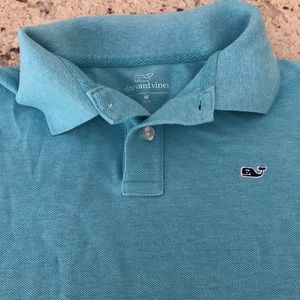 Light blue boys vineyard vines polo shirt